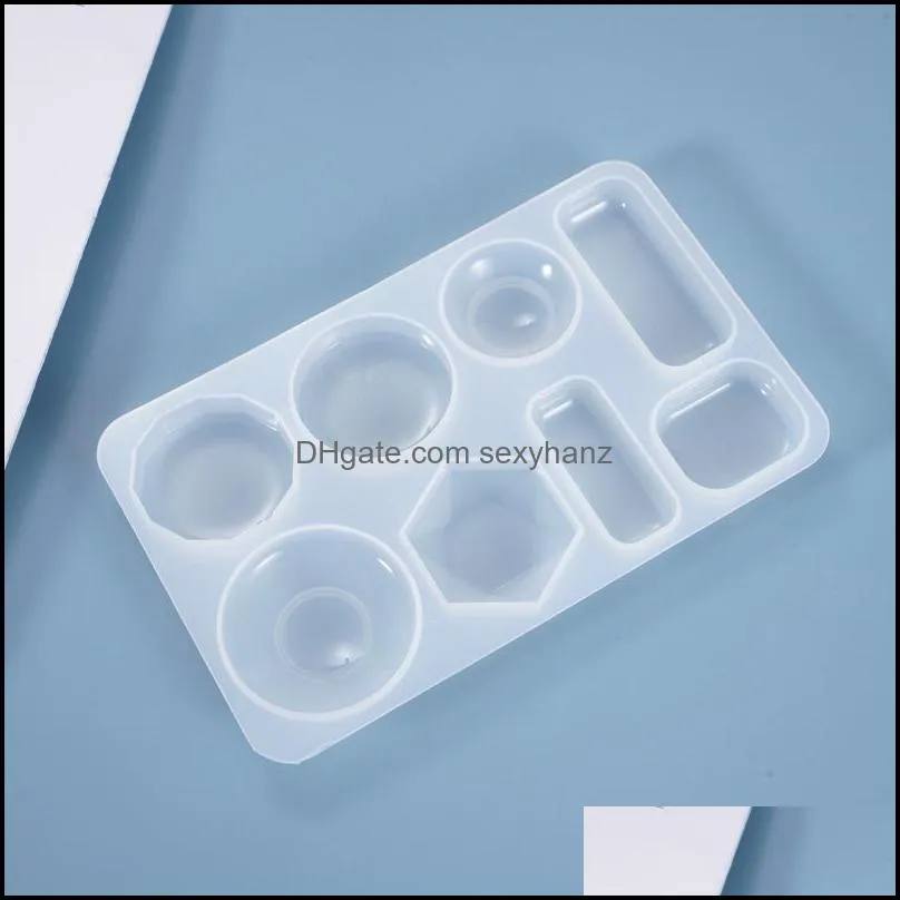 Resin Molds for Jewelry Square Round Rectangle DIY Geometric Resin Silicone Mold Kit for Casting Epoxy UV Resin