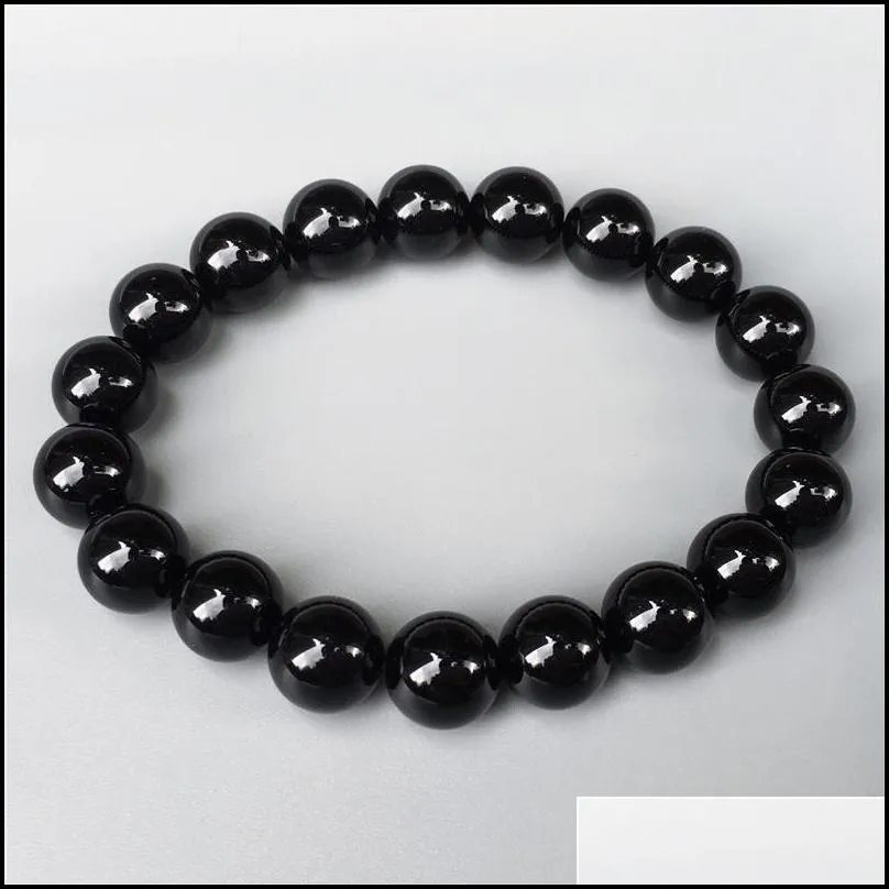 10mm black onyx beads bracelet,Elastic bracelet ,gemstone bracelet ,bead bracelet,matte or polished stone beads