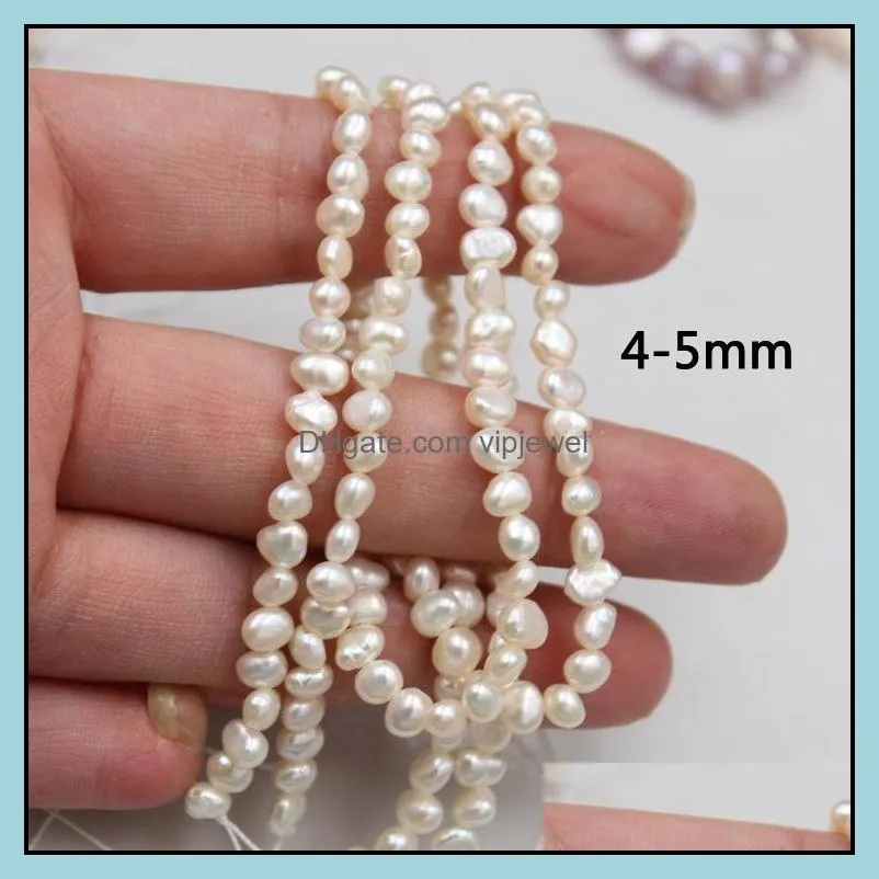 Natural Baroque Pearl Bead DIY Jewelry Two-sided Light Pearl 4 Color Mix 40cm 4-9mm Baroque Pearl Loose Beads diy Christmas Gift