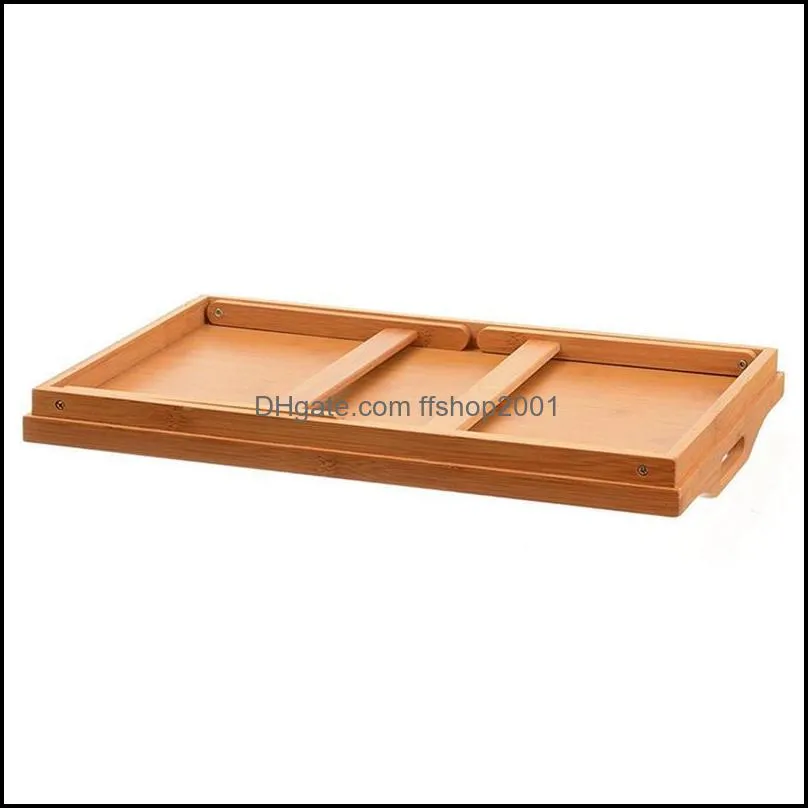 Folding Wooden Table Tray Laptop Computer Desk Stand Picnic Multifunction Bamboo Lazy Bed Book