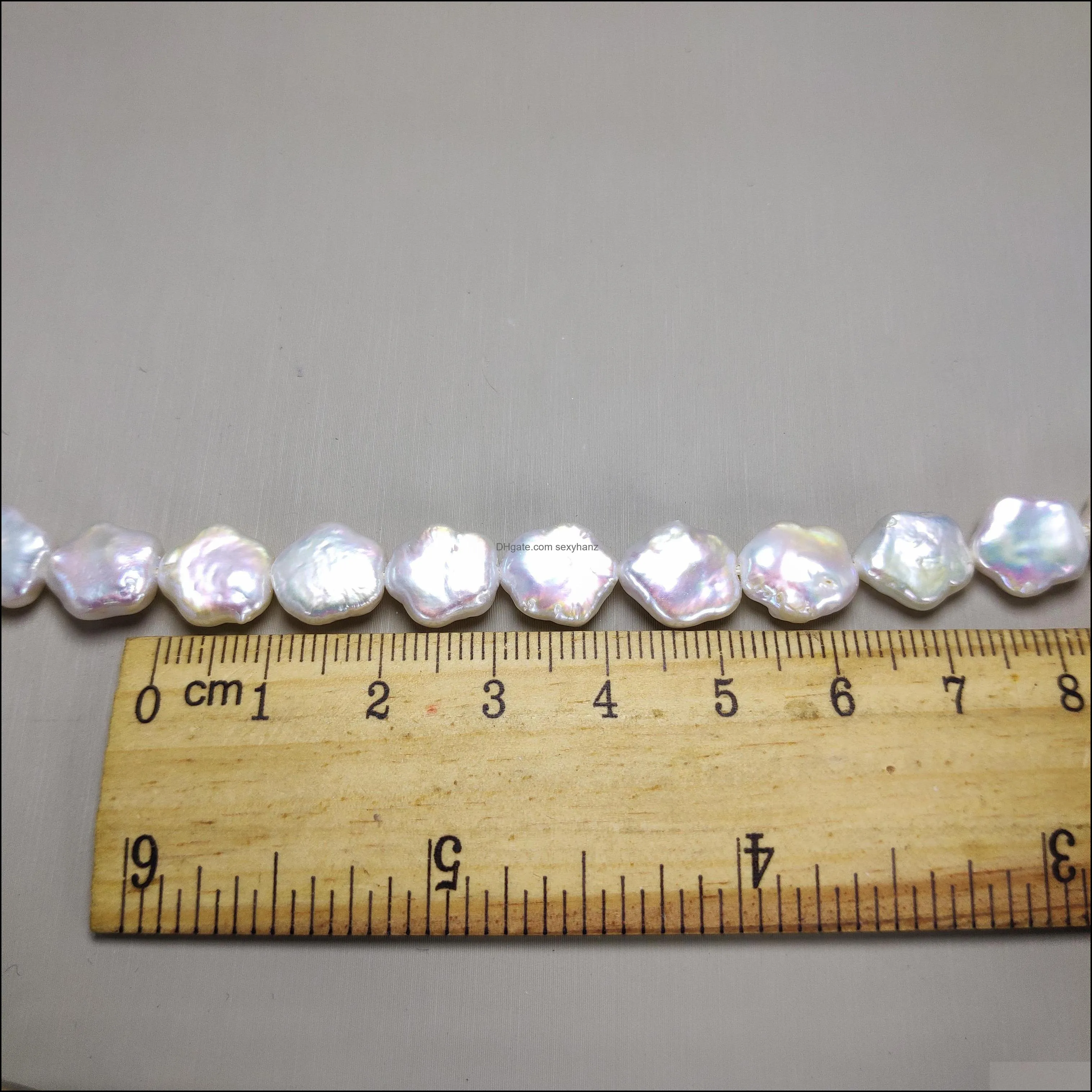 100% Natural Baroque Pearl Bead DIY Jewelry Full Hole 5 Style Mix 40cm White Baroque Pearl Loose Beads diy Christmas Gift