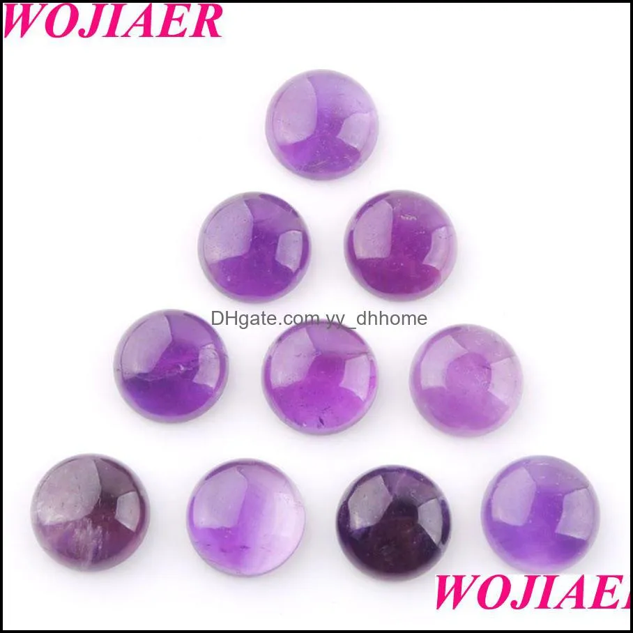 12x5mm Cabochon Beads Natural GemStone Round Healing Bead Fit for Women Men DIY Handmade Jewelry BU814