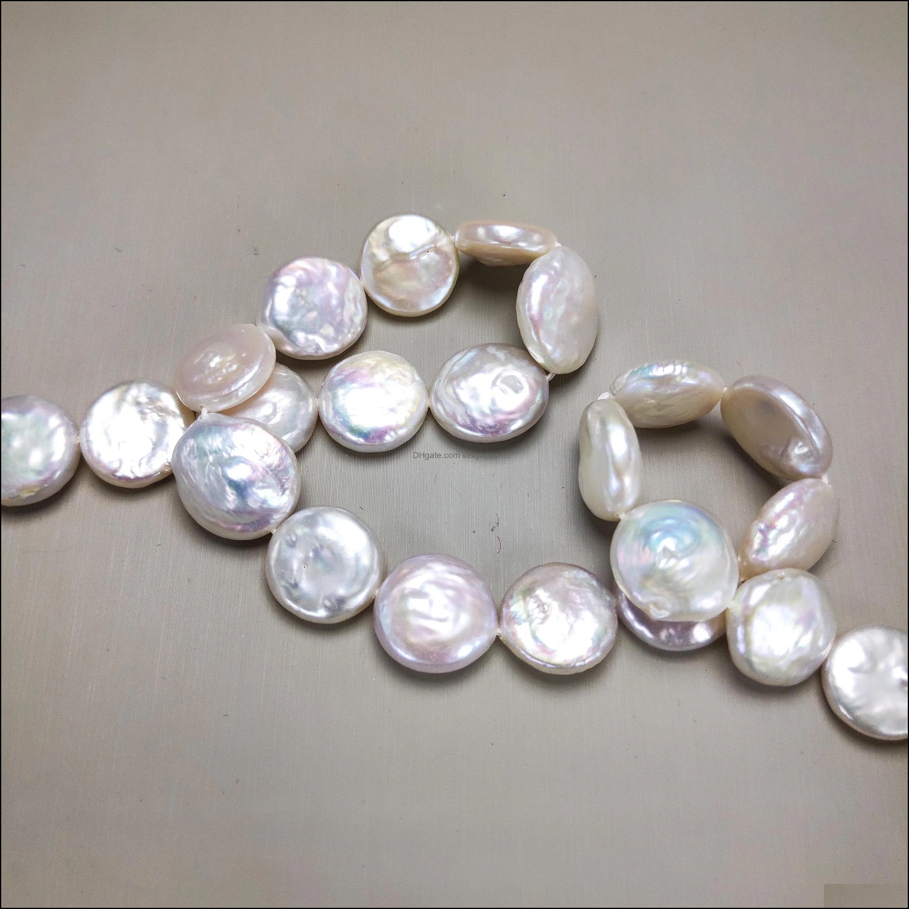 100% Natural Baroque Pearl Bead DIY Jewelry Full Hole 5 Style Mix 40cm White Baroque Pearl Loose Beads diy Christmas Gift