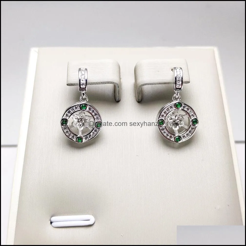 Pearl Stud Earrings Accessories 925 Silver Earrings Settings Pearl Earring for Women Mounting Earring Fashion Jewelry Blank DIY Wedding