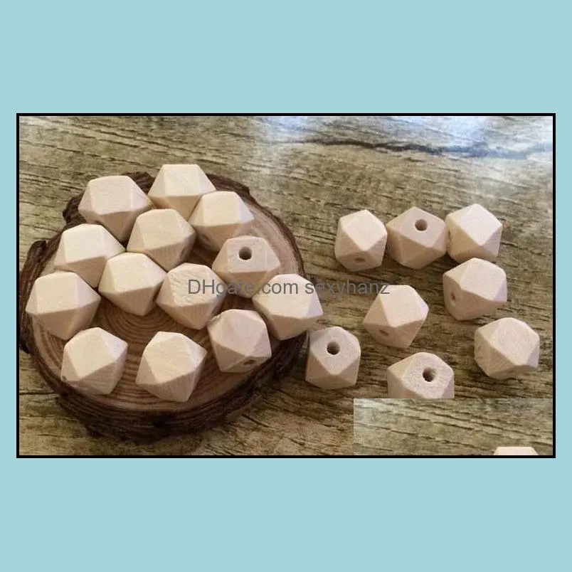 10 12mm Wood Geometric Beads Natural Unfinished Wood Beads for Jewelry Making DIY Accessories Wooden Necklace Beads Wholesale 100PCS