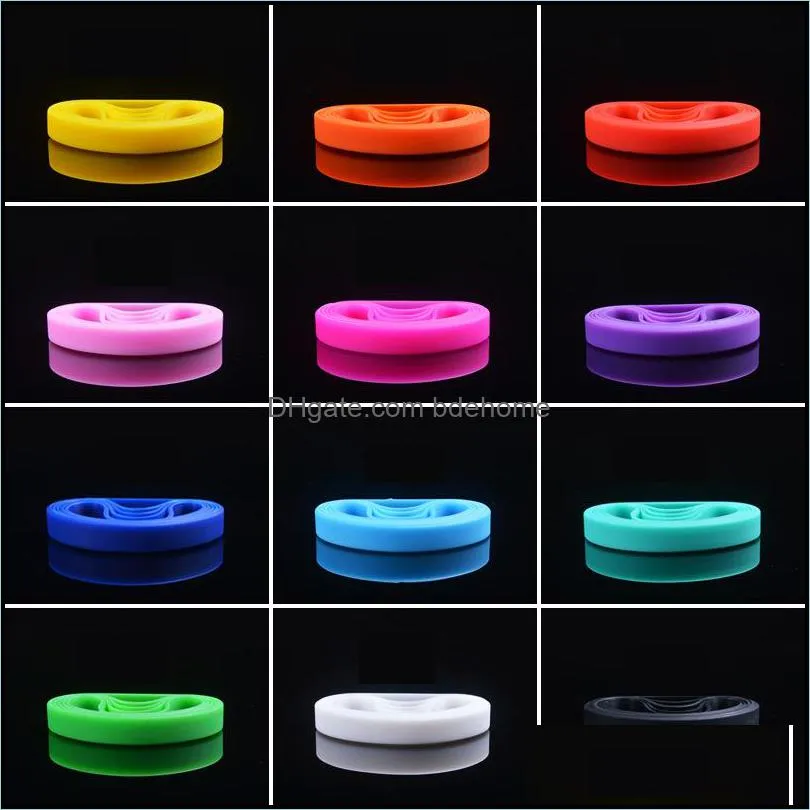 100PCS Silicone Blank Bracelet Colorful Unisex Wristband Rubber Silicone Bracelet Sport Activity Wrist Band Fashion Jewelry Promotion