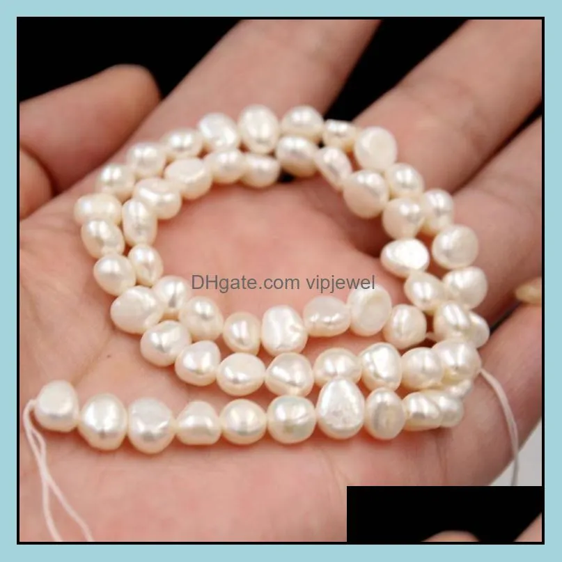 Natural Baroque Pearl Bead DIY Jewelry Two-sided Light Pearl 4 Color Mix 40cm 4-9mm Baroque Pearl Loose Beads diy Christmas Gift