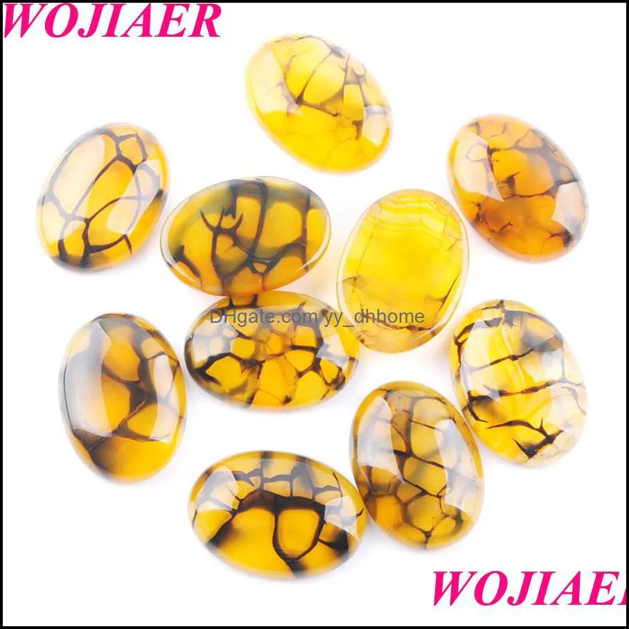 Natural Dragon Agate 18x25x7mm GemStone Beads No Drilled Hole Oval Cabochon CAB Bead for Men DIY Handcrafted Jewelry BU806