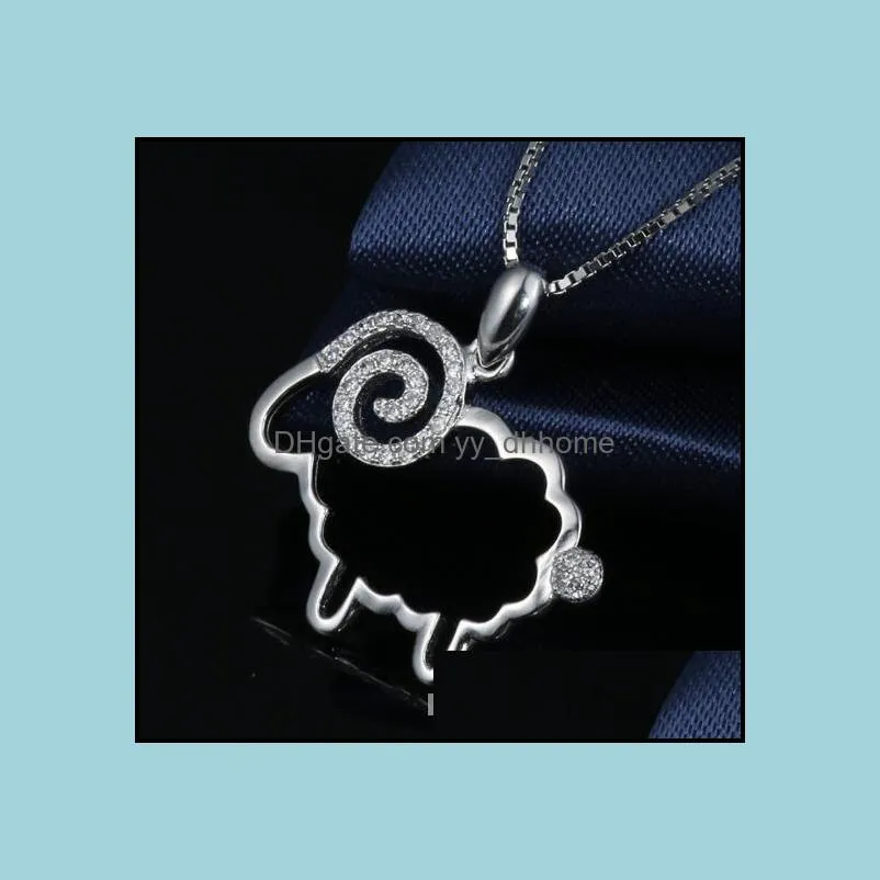 Hollow Out Sheep Pendant Necklace alloy silver Elegant Animal Jewelry nice gift Lucky Wedding Necklaces