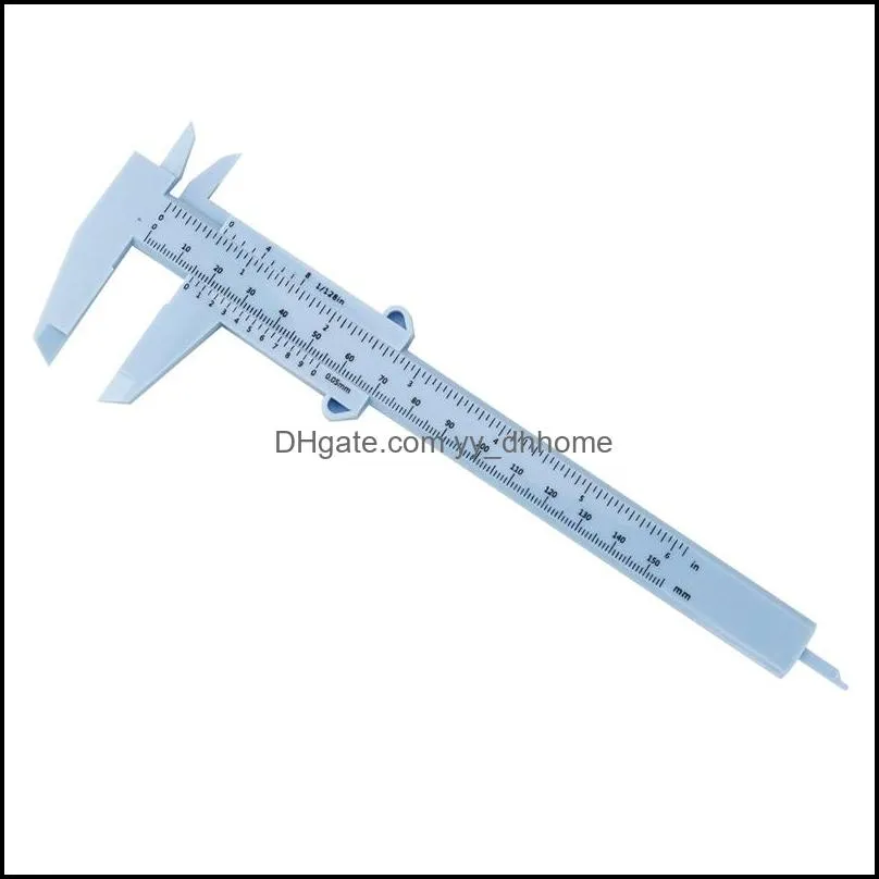 Plastic Vernier Caliper 80mm 100mm Jewelry Measuring Tools Mini Double Scale Plastic Ruler Portable for School Student