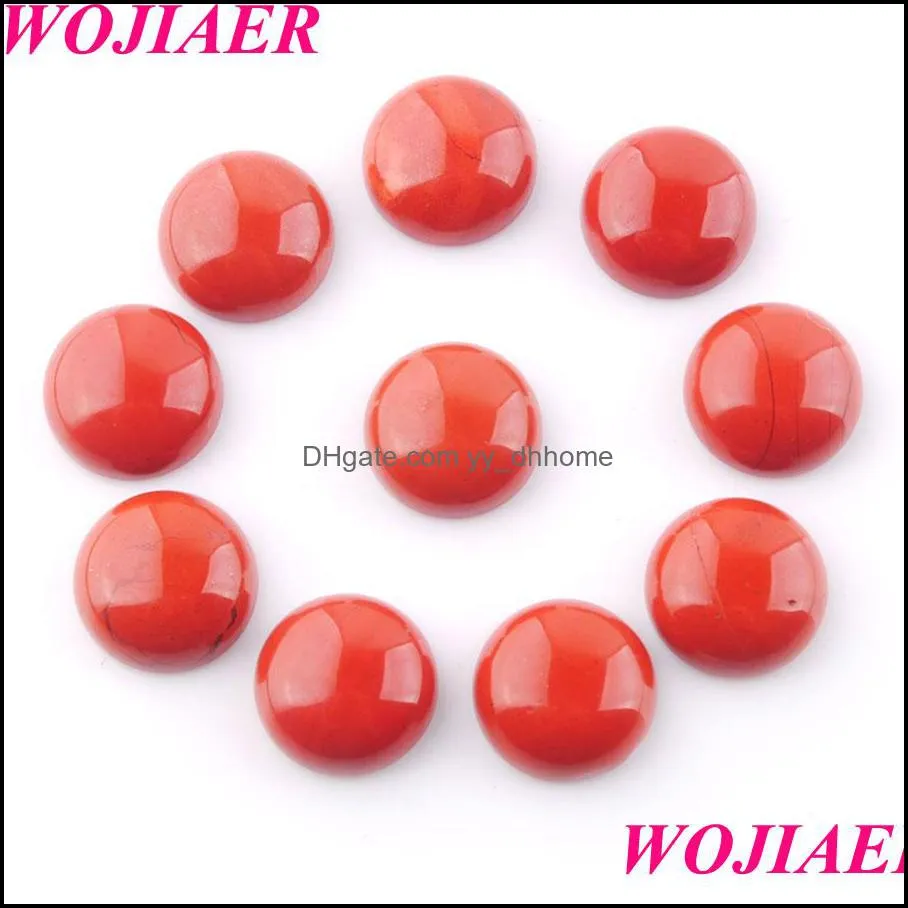 12x5mm Cabochon Beads Natural GemStone Round Healing Bead Fit for Women Men DIY Handmade Jewelry BU814