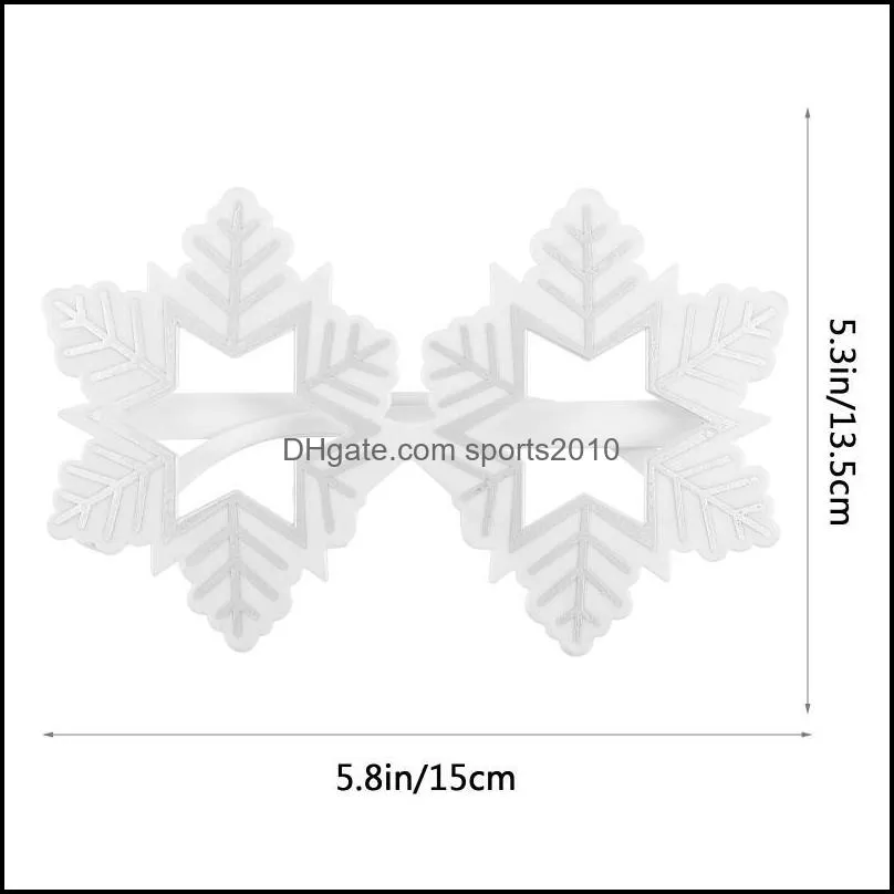 2pcs Christmas Snowflakes Glasses Funny Po Booth Props Supplies