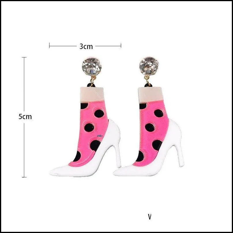 styles hyperbole personality acrylic ufo high heels star earrings for women long stud earring 2021 fashion jewelry