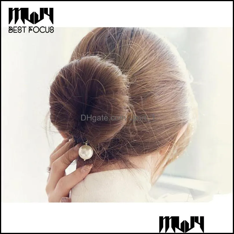 Fashion Hair Bun Magic Foam Sponge Hair Tools Plate With Pearl Donut Bun Maker Former Twist Tool BraiderStyling Hair Accessories