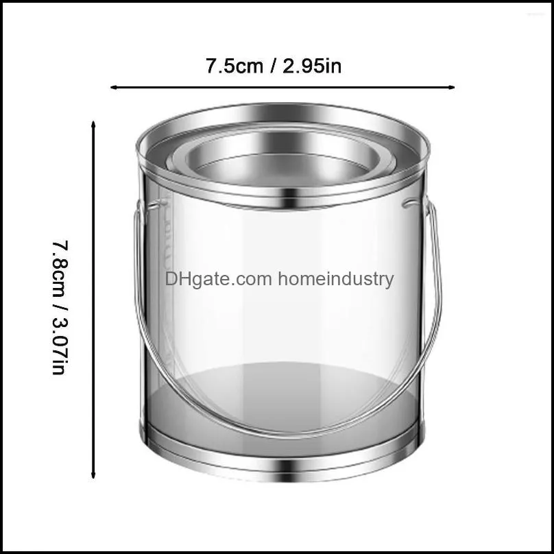 Storage Bottles 12 Pcs Clear Paint Small Bucket For Party Decor And DIY Crafts Favor Great 3x3x3.1