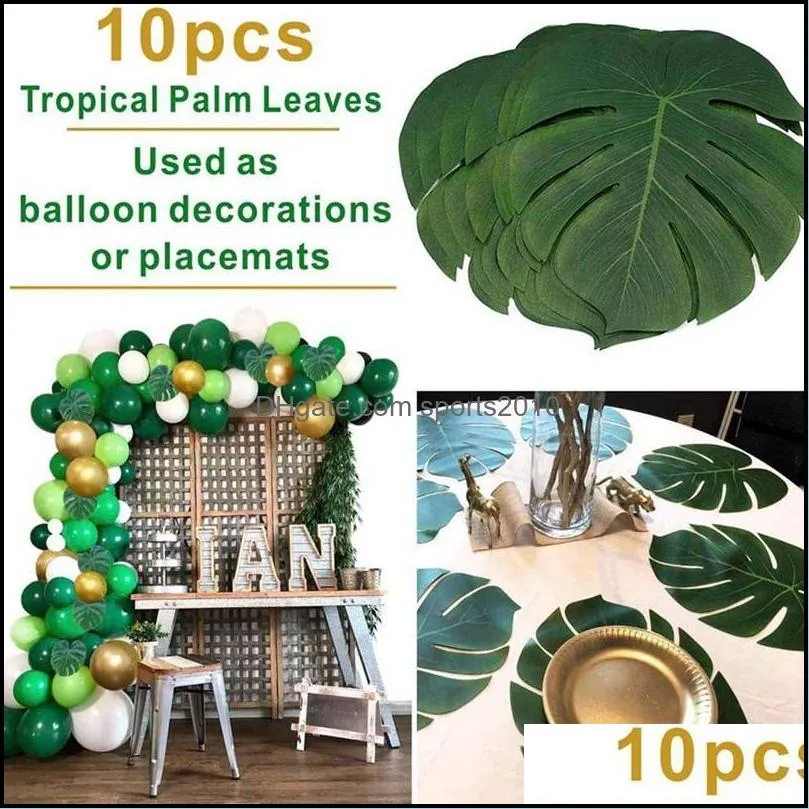 Safari Jungle Balloon Garland Arch Kit Palm Leaves And Balloons For Baby Shower Wild Theme Decor Supplies