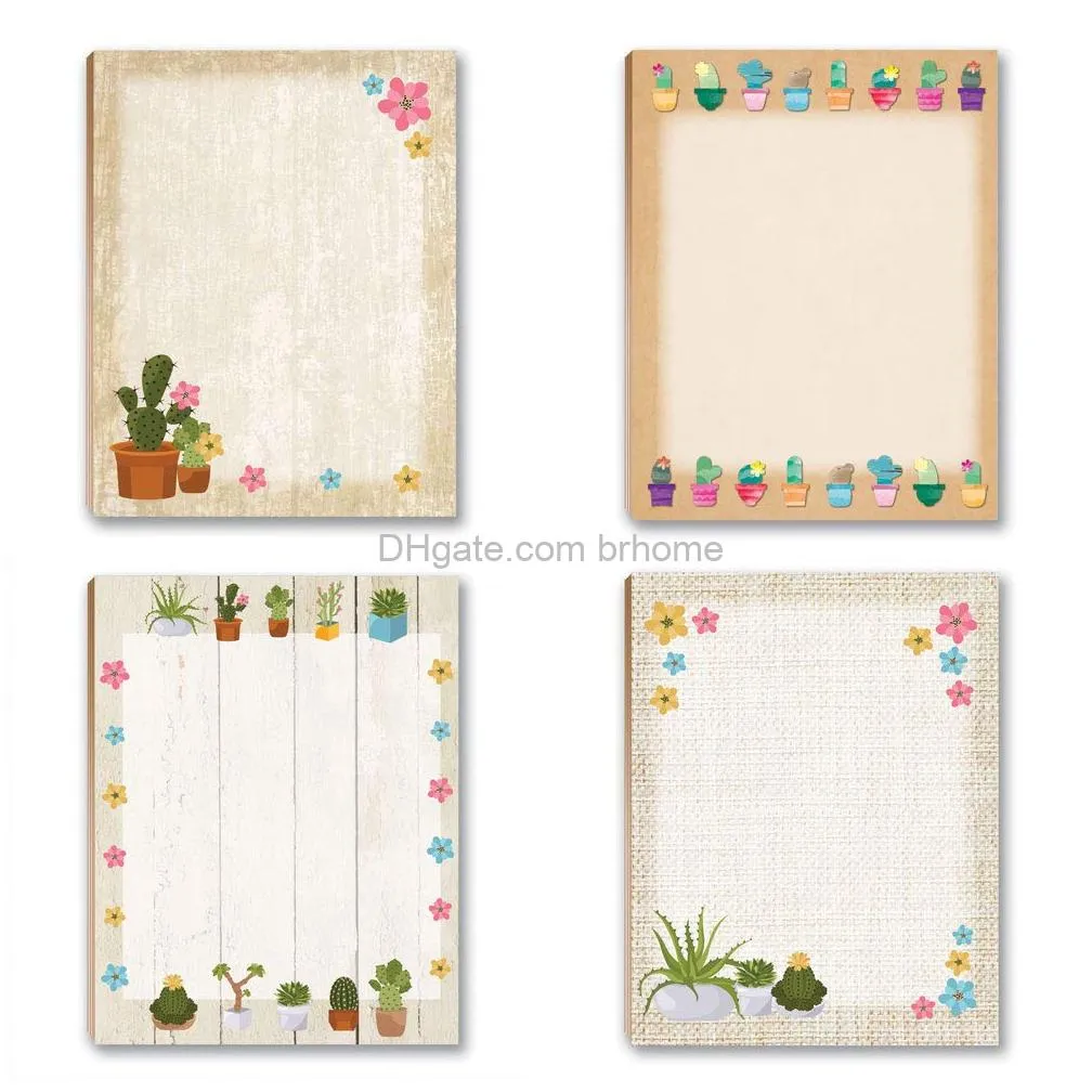 floral notepads 4 assorted note pads flower theme pads