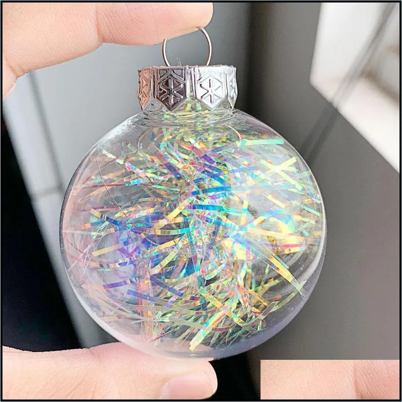 christmas decorations transparent plastic ball baubles 6cm christmas tree ornament party wedding clear balls