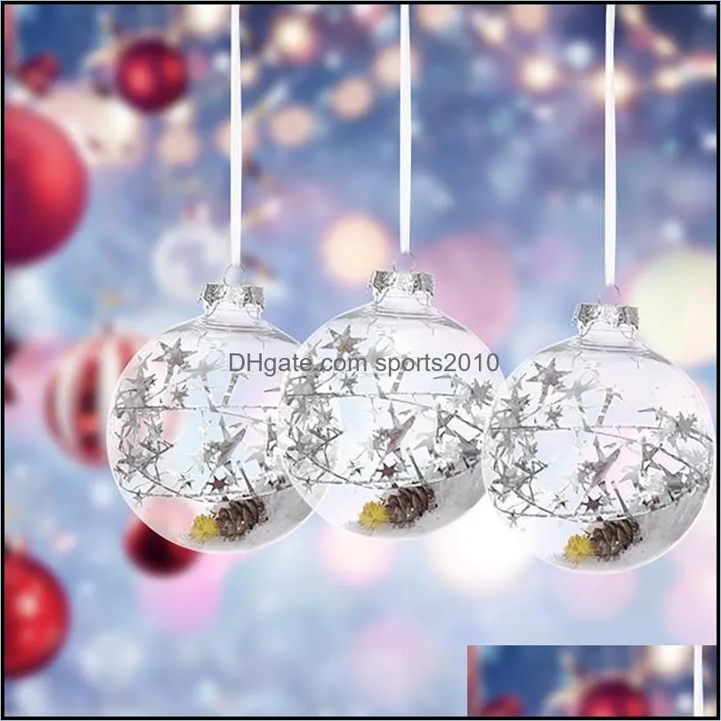 95mm Christmas Balls Ornaments Delicate Xmas Santa Claus Tree Pendant Accessories Kerst Navidad