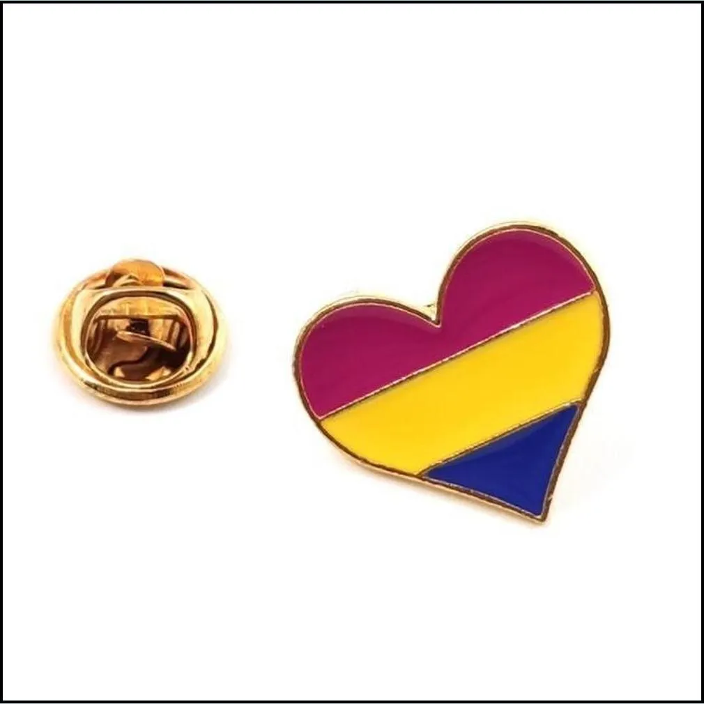 rainbow color enamel brooches for women men gay lesbian pride lapel pins badge fashion jewelry in bulk