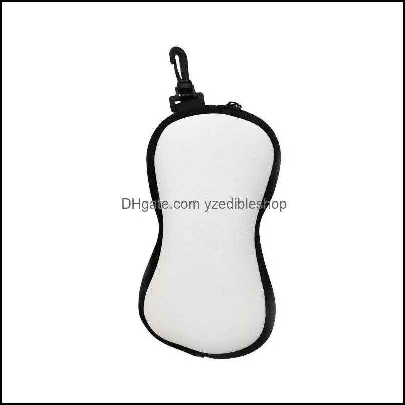 neoprene glasses pouch blank white for sublimation sunglasses case zipper climbing bags with belt clip portable eyeglasses storage box