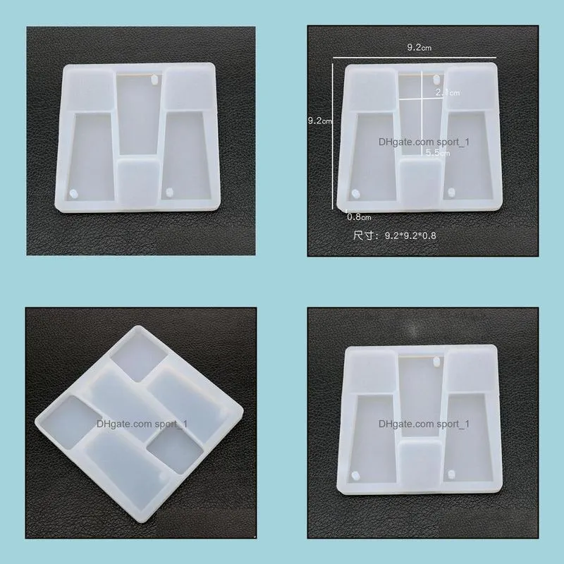 Silicone Mold DIY Jewelry Making Necklace Pendant Molds Handmade Crafts Trapezoid Shape Earring Keychain Charm Epoxy Resin Mould