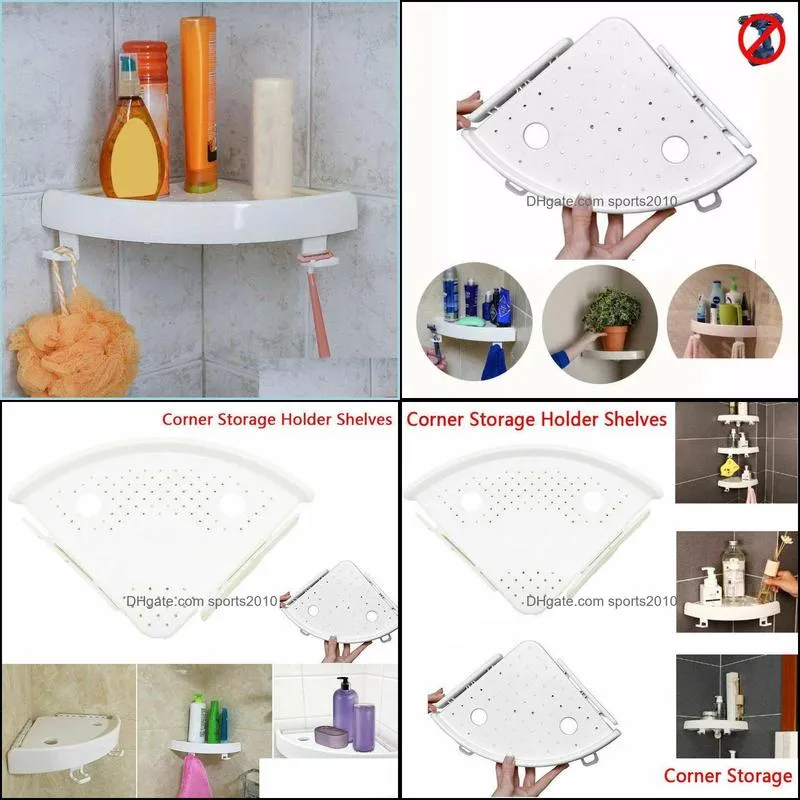 Corner Rack Holder Shelves Kitchen Portable Organizer Triangular Shower Shelf