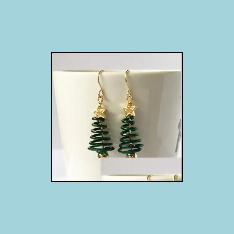 fashion star christmas tree stud earrings for women screw design earring jewelry girl gift gb1369