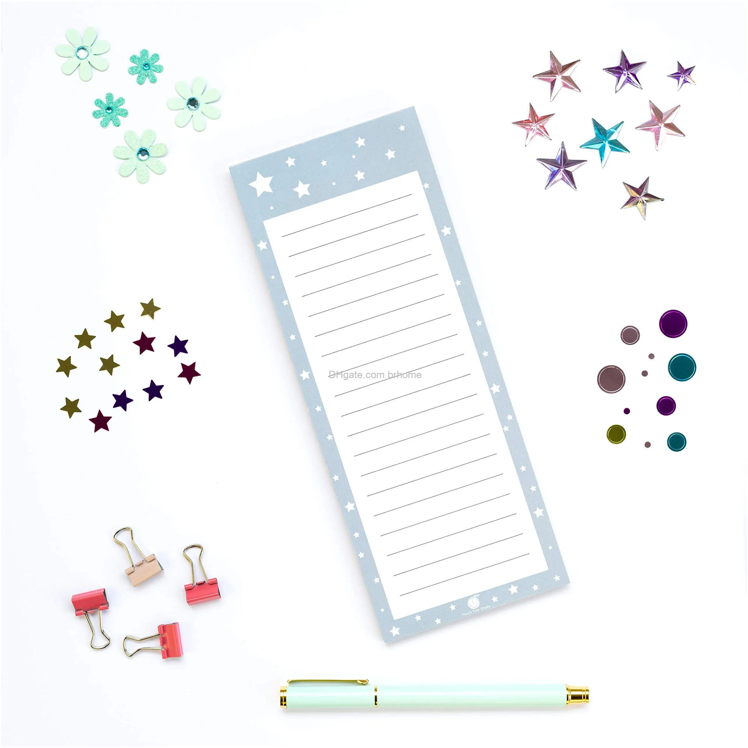 magnetic notepads 60 sheets per pad 3 5 x 9 star patterns for fridge kitchen shopping grocery todo list memo reminder note book stationery starnotes moonlight