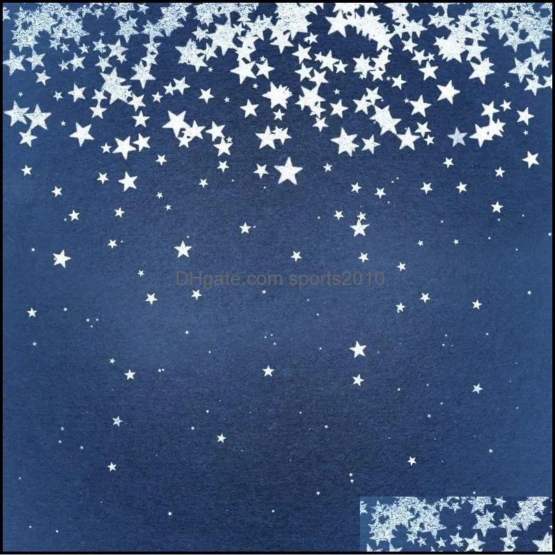 Beauty Silver Star And Blue Backdrop Pography Background Baby Shower Celebration Po Booth Studio Decor
