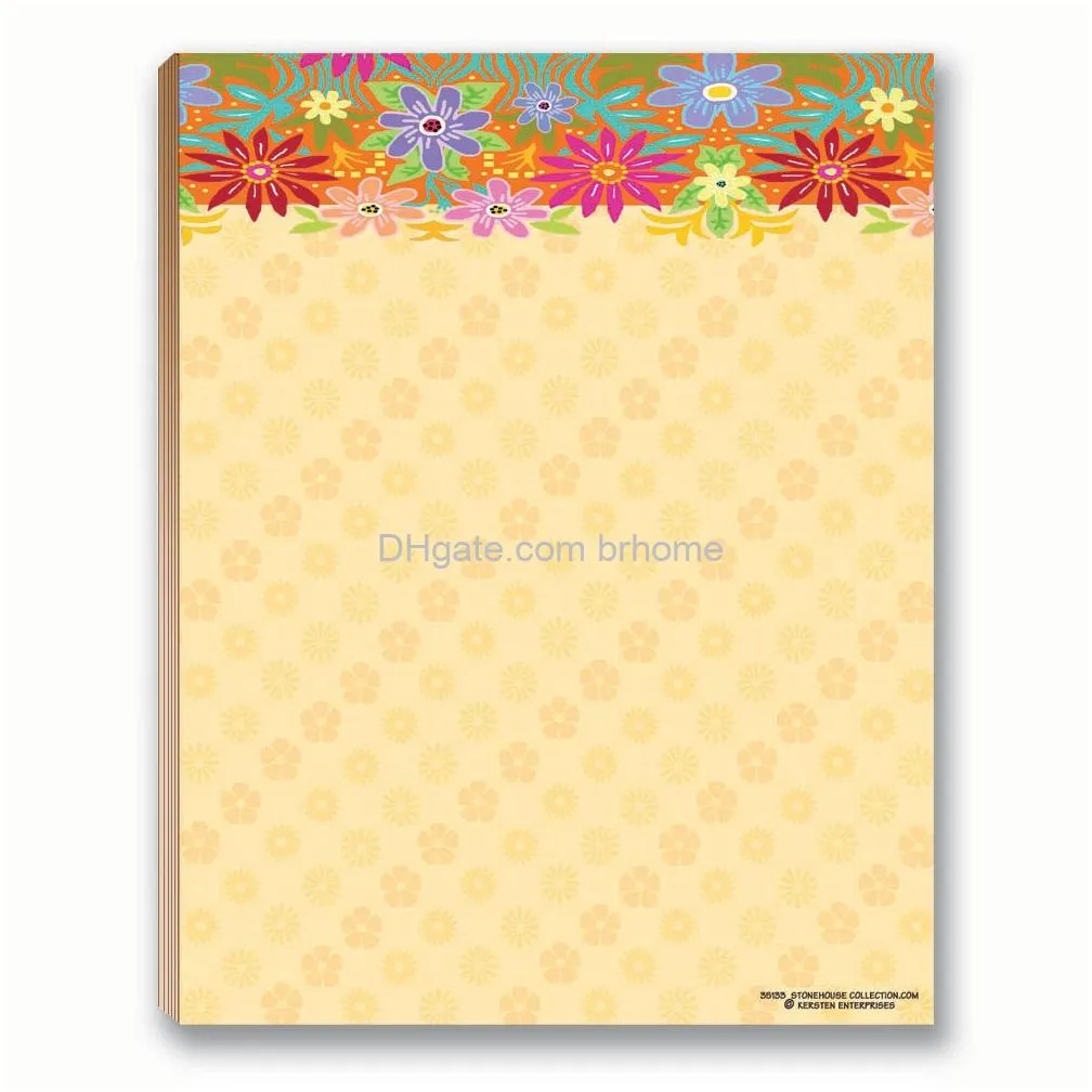 floral notepads 4 assorted note pads flower theme pads