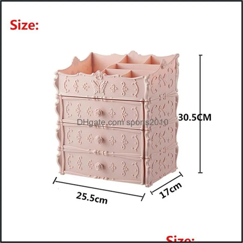 Plastic Cosmetic Drawer Container Makeup Organizer Box For Make Up Jewelry Nail Holder Home Desktop Sundry