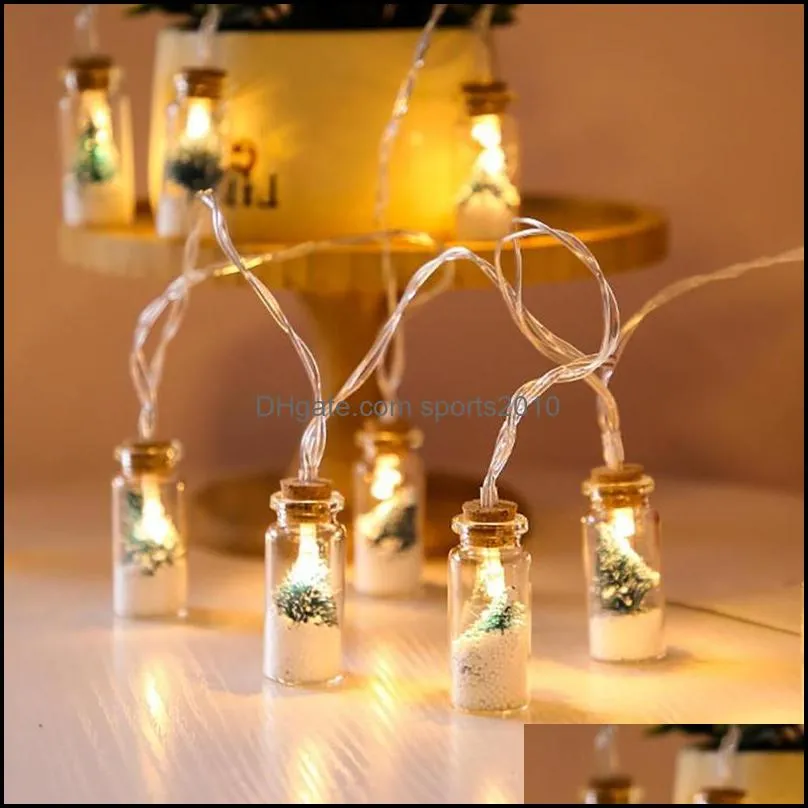 Christmas String Light Low Power Consumption Long Service Time Gift Wishing Bottle Xmas Tree Festive Lamp