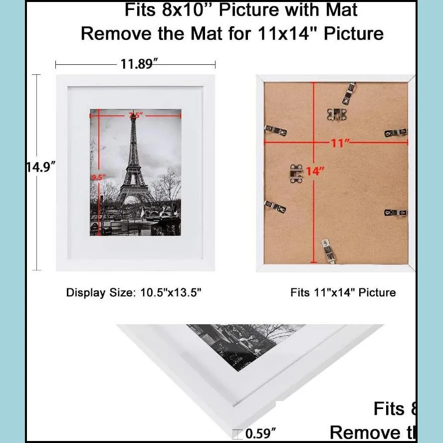 picture frame display gallery wall mounting photo crafts case home decoraions black white 4 sizes for chose