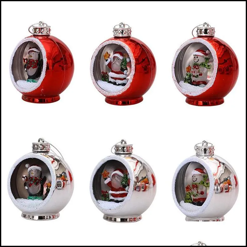 christmas tree lights santa decorations pendant electroplating ball christmas gifts ornaments