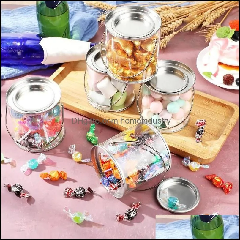 Storage Bottles 12 Pcs Clear Paint Small Bucket For Party Decor And DIY Crafts Favor Great 3x3x3.1
