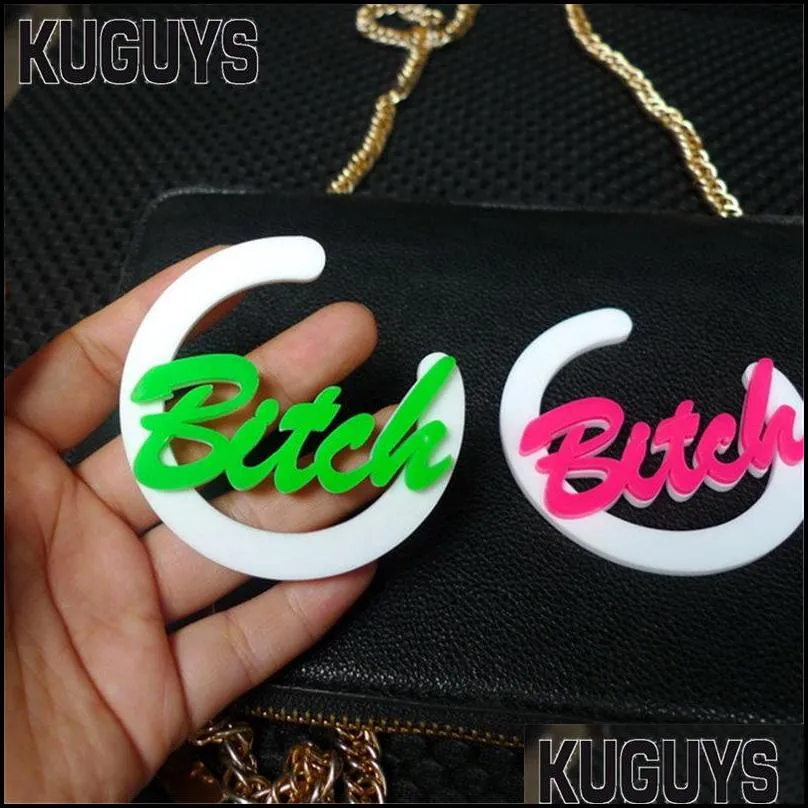 stud kuguys hyperbole round large earrings for women fashion oorbellen womans pendientes acrylic letter 