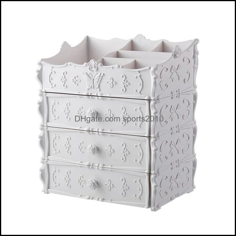 Plastic Cosmetic Drawer Container Makeup Organizer Box For Make Up Jewelry Nail Holder Home Desktop Sundry