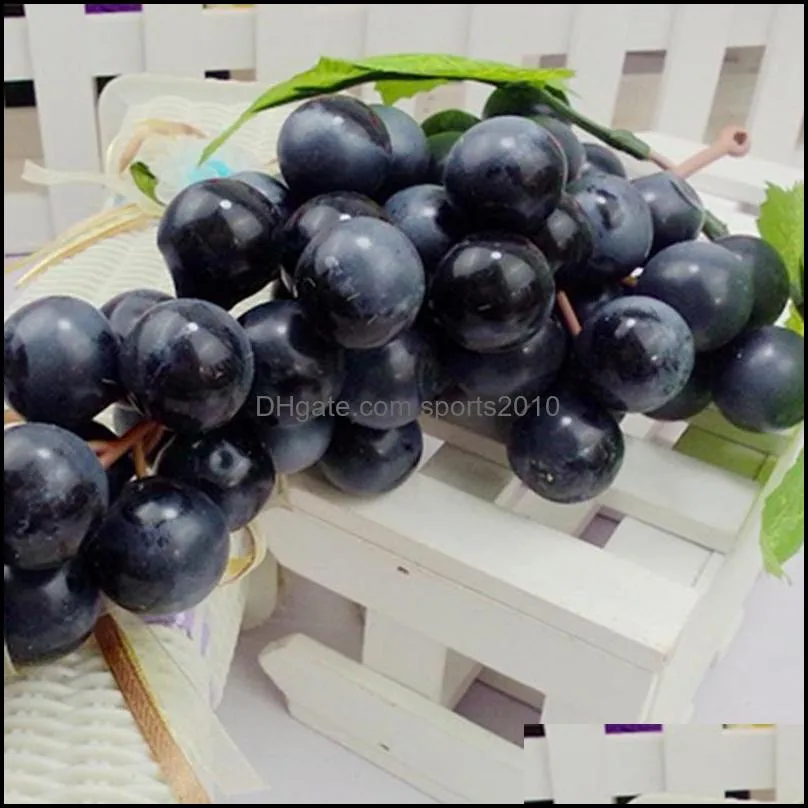 Artificial Fruit A Bunch Of Grapes Fake Plastic Food Home Decorations