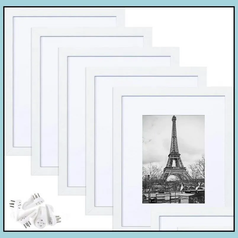 picture frame display gallery wall mounting photo crafts case home decoraions black white 4 sizes for chose