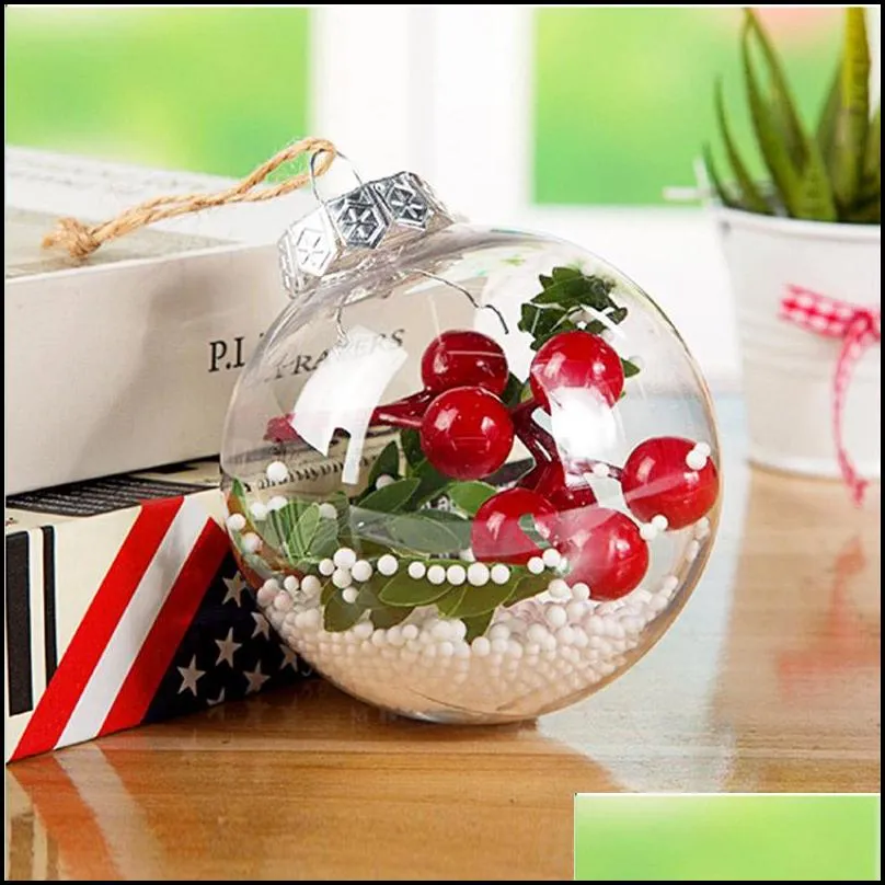 christmas decorations transparent plastic ball baubles 6cm christmas tree ornament party wedding clear balls