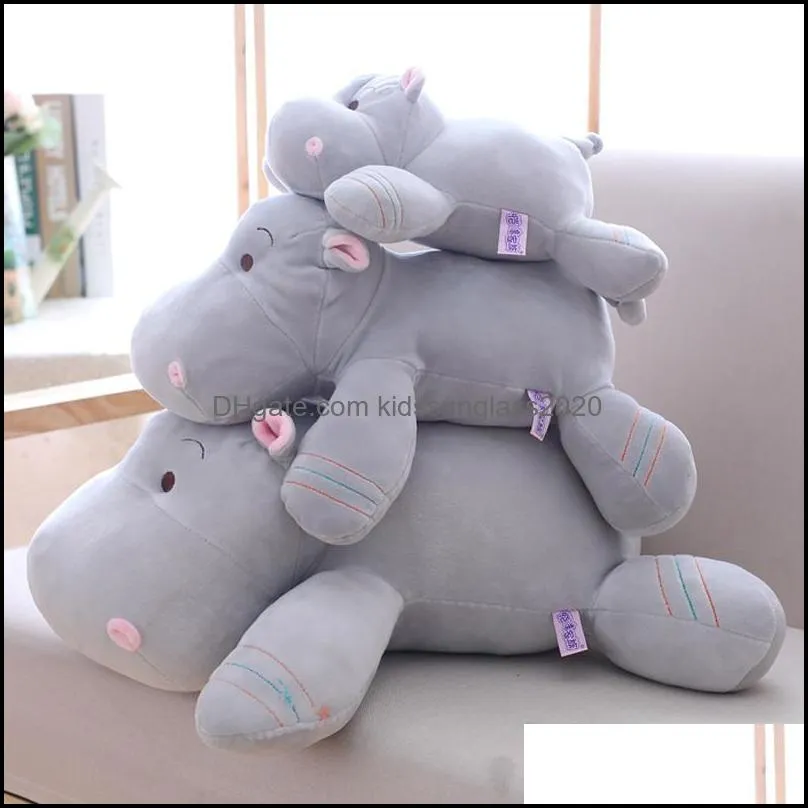 28/40/50cm Kawaii Hippo Plush Dolls Stuffed Soft Down Cotton Animal Pillow Cute Toy Birthday Christmas Gift for Children Kid