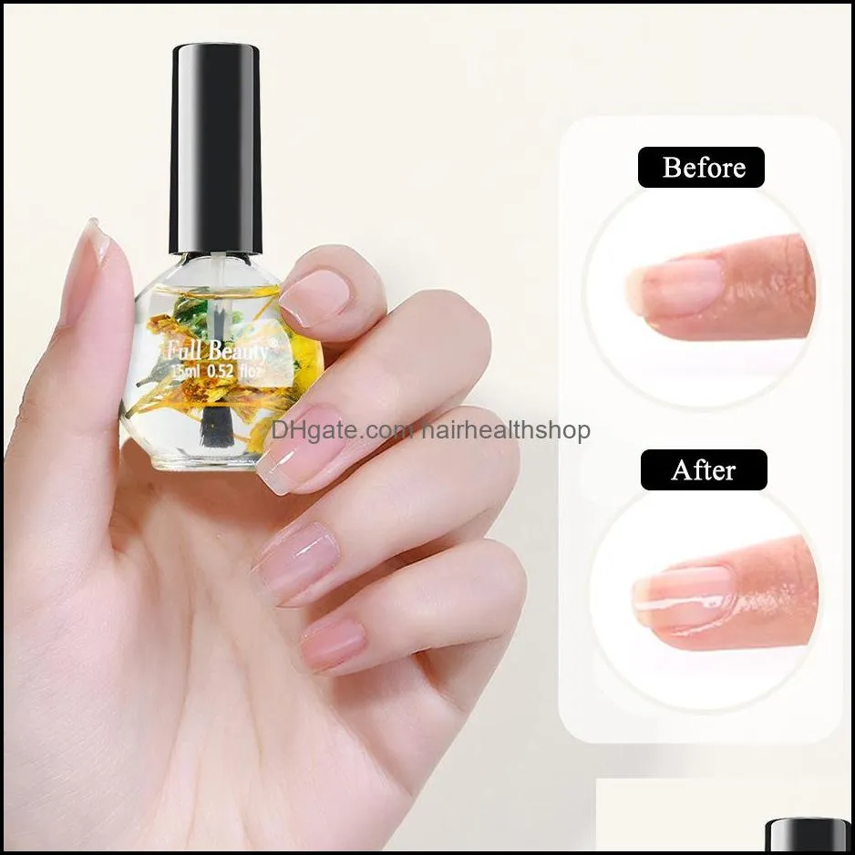 new cuticle oil nail treatment dry flower natural nutrition liquid soften agent nails edge protection care body health gift