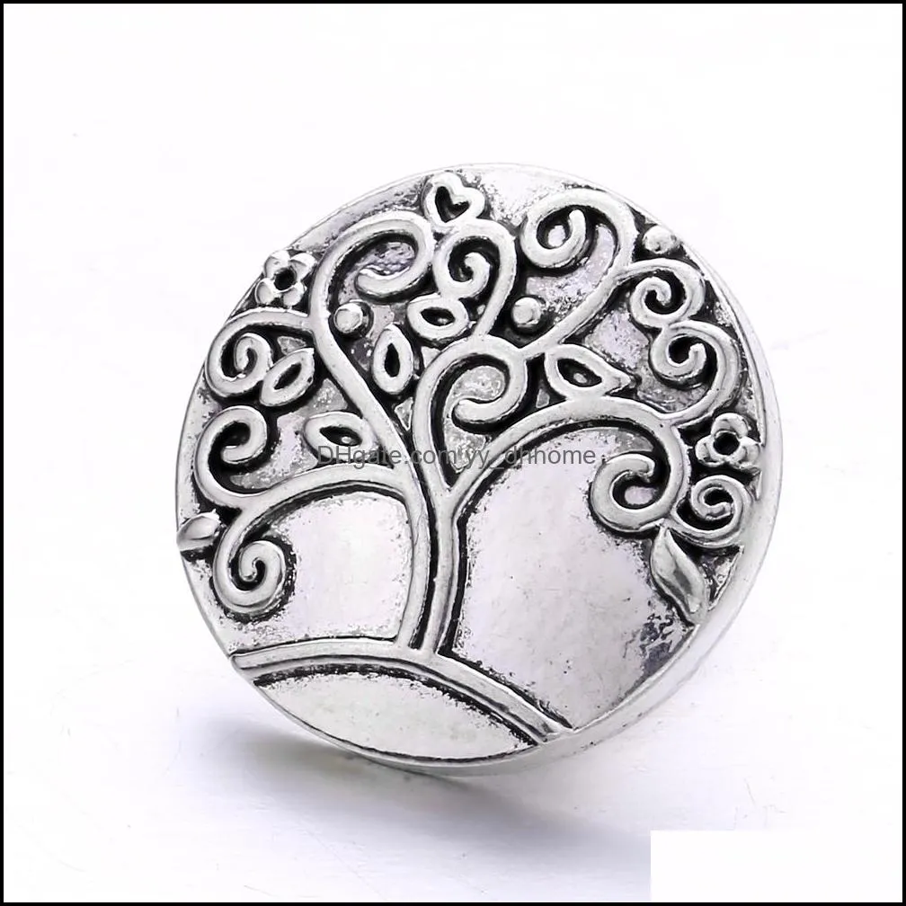 metal tree snap button clasps jewelry findings 18mm snaps buttons diy earrings necklace bracelet jewelery acc