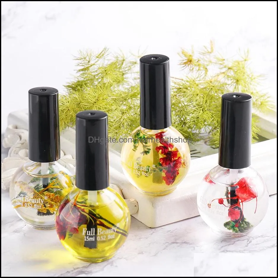 new cuticle oil nail treatment dry flower natural nutrition liquid soften agent nails edge protection care body health gift