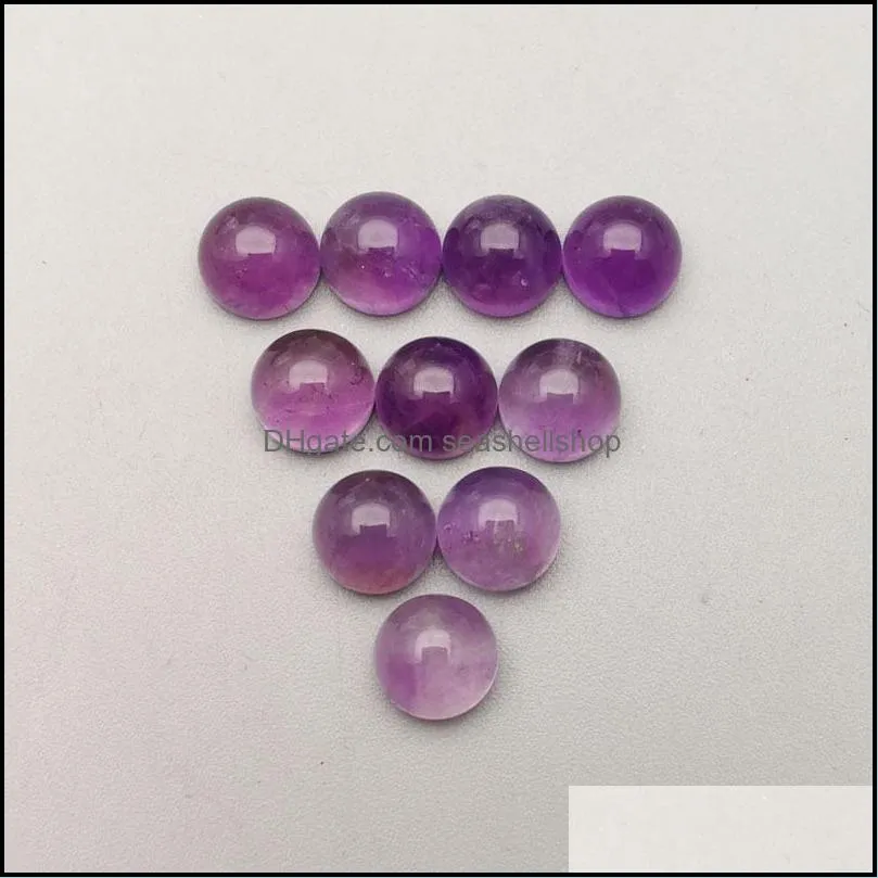 natural stone 6mm 8mm 12mm round loose beads amethyst face for natural stone necklace ring earrrings jewelry accessory