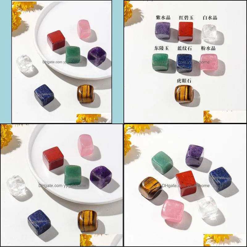 natural crystal 1.5-2cm square stone ornaments quartz healing crystals energy reiki gem craft hand pieces living room decoration