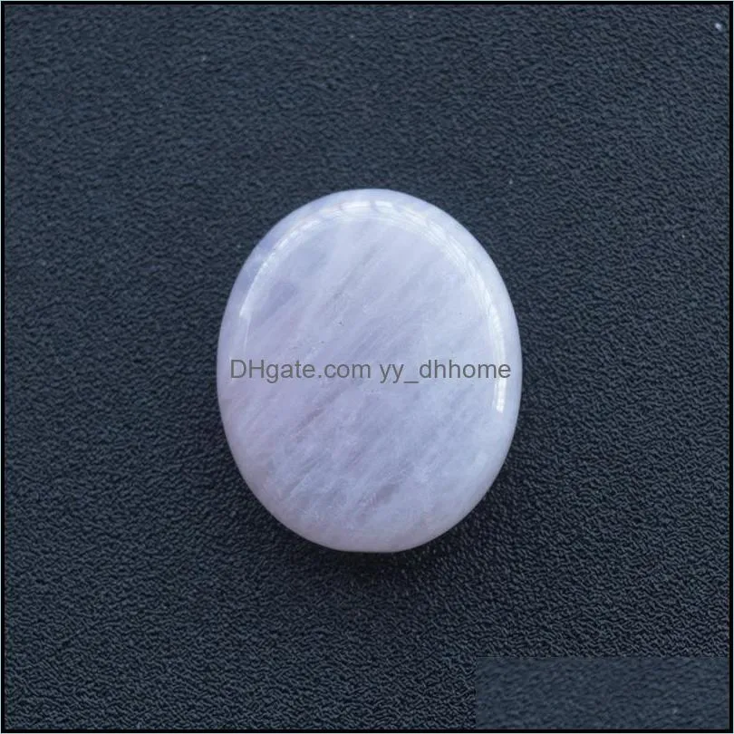 25x23mm oval worry stone thumb gemstone natural rose quartz healing crystal therapy reiki treatment spiritual minerals massage palm