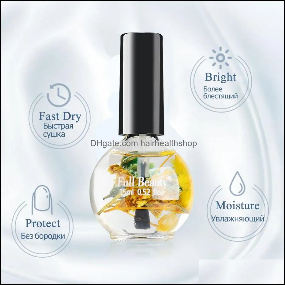 new cuticle oil nail treatment dry flower natural nutrition liquid soften agent nails edge protection care body health gift