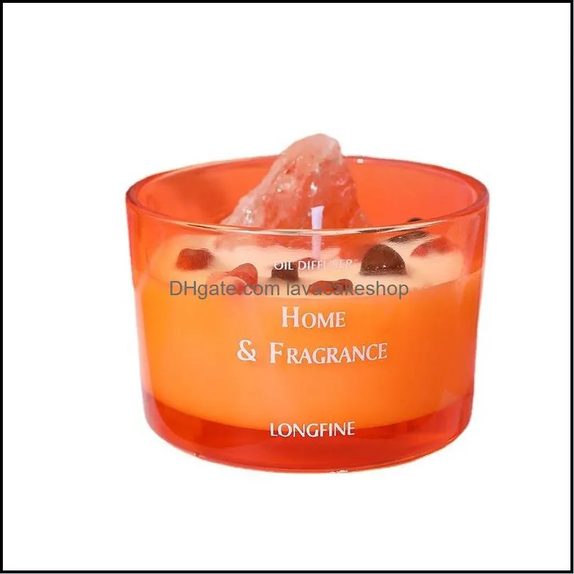 crystal glass candle bathroom deodorant fragrance handmade soy wax aromatherapy candle wholesale